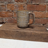 Stoneware Floral Mug 4”