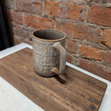 Stoneware Floral Mug 4”