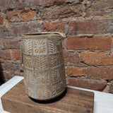 Stoneware Floral Pitcher 8.5”