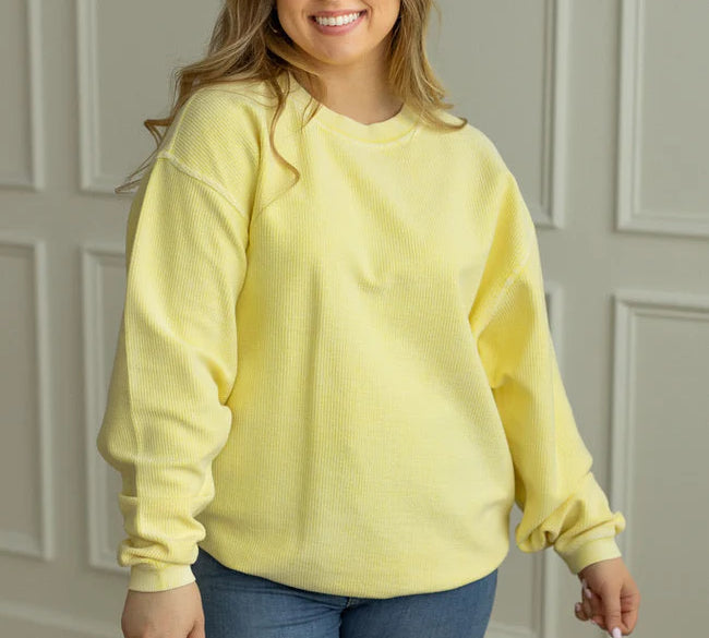 Pastel Luxe Corded Crew