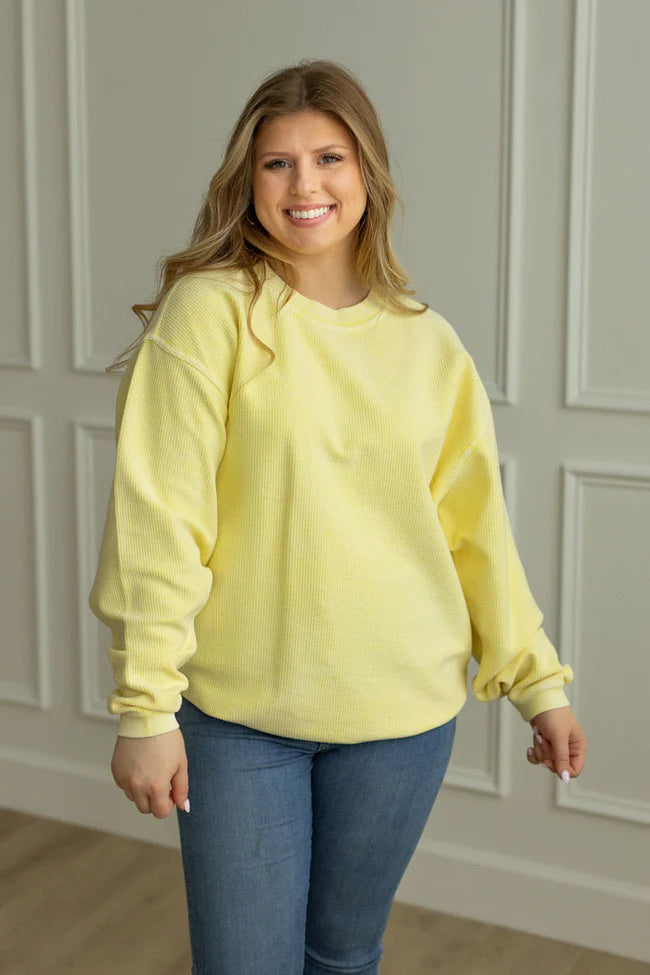 Pastel Luxe Corded Crew