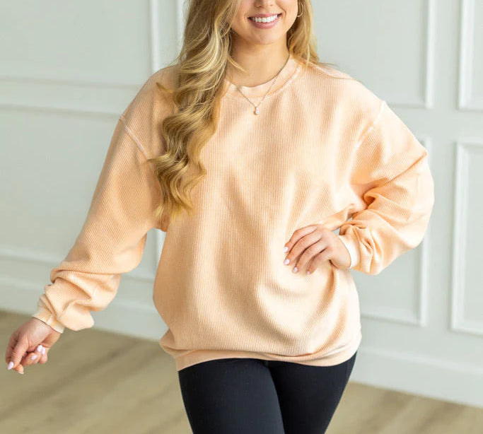 Pastel Luxe Corded Crew