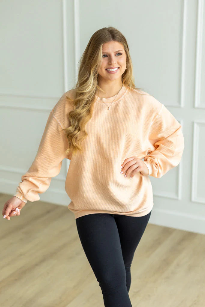 Pastel Luxe Corded Crew