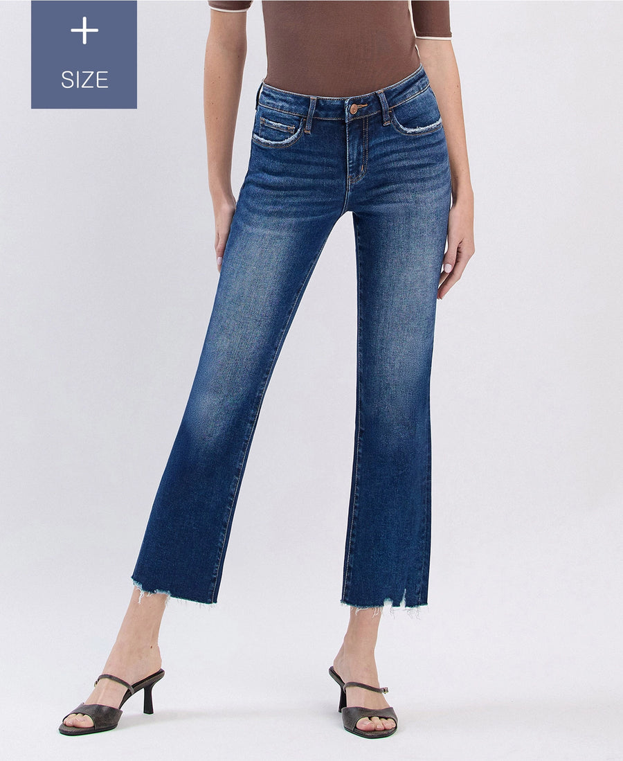 Plus Mid Rise Cropped Mini Bootcut Vervet Jeans