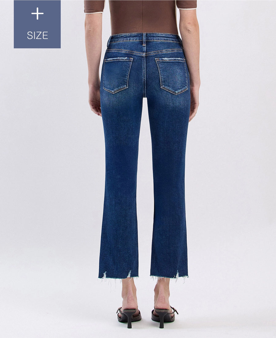 Plus Mid Rise Cropped Mini Bootcut Vervet Jeans