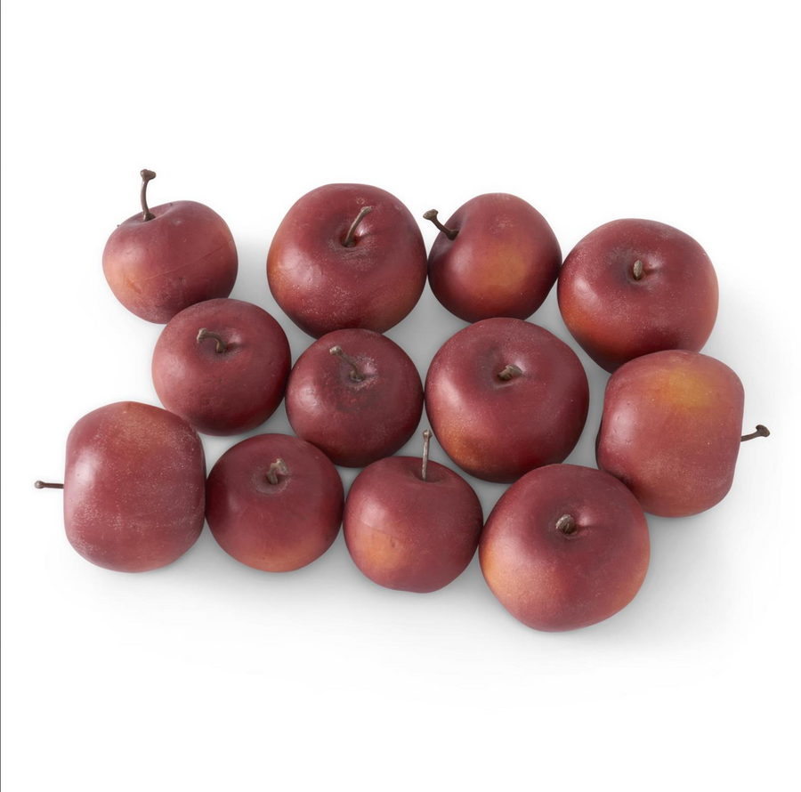 Burgundy/Red Speckled Apple Bag of 12