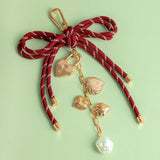 Sculpted Heartlock Bow Bag Charm