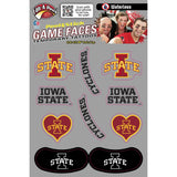Iowa State Game Face Temporary Tattoo