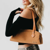 Sally Suede Barrel Shoulder Bag