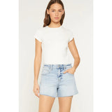 Mica Super High Raw Hem Shorts