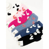 Heart Printed Fuzzy Socks