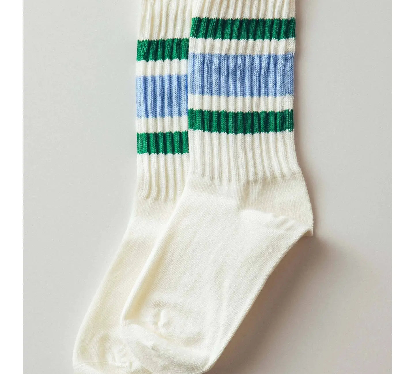 Varsity Stripe Ribbed Crew Socks