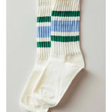 Varsity Stripe Ribbed Crew Socks