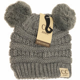 CC Baby Solid Double Pom Beanie