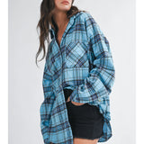 Oversized Plaid Button Down Shirt