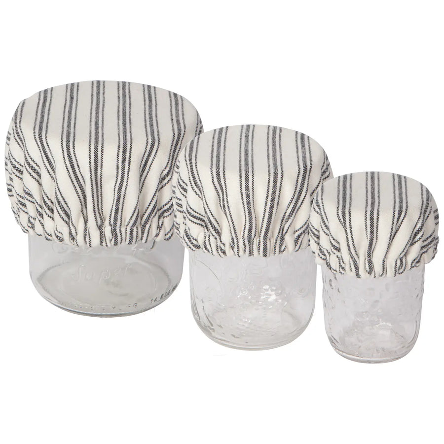 Ticking Stripe Mini Bowl Cover Set of 3