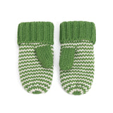 Kids Green Classic Knit Mittens