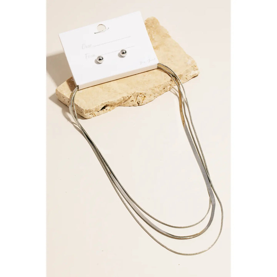 Triple Layer Dainty Chain Necklace