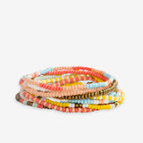 Sage 10 Strand Stretch Bracelets