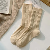 Diamond Pattern Solid Socks