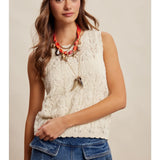 Pointelle Knit Vest Top