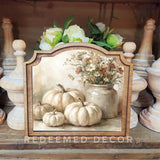 Provincial Cream Pumpkin Sign 9x10