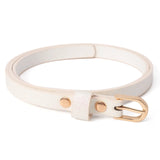 Kids Ultra Skinny White Glitter Belt
