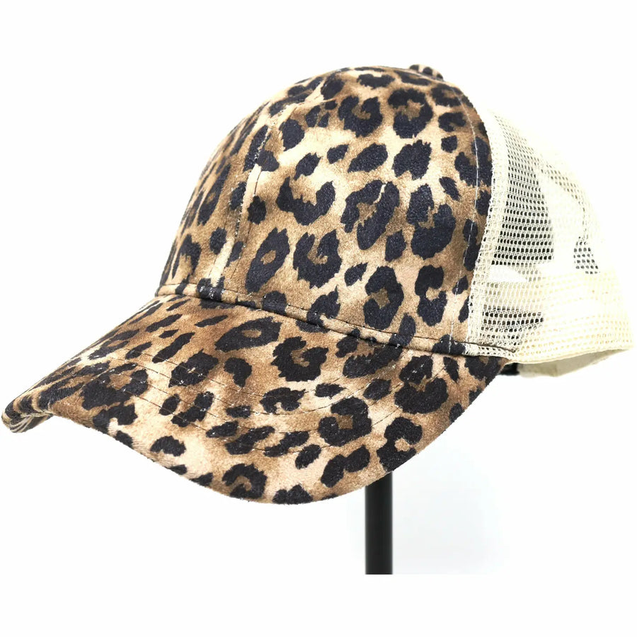 CC Leopard High Ponytail Ball Cap