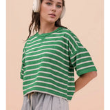 Oversized Stripe Casual Knit Top