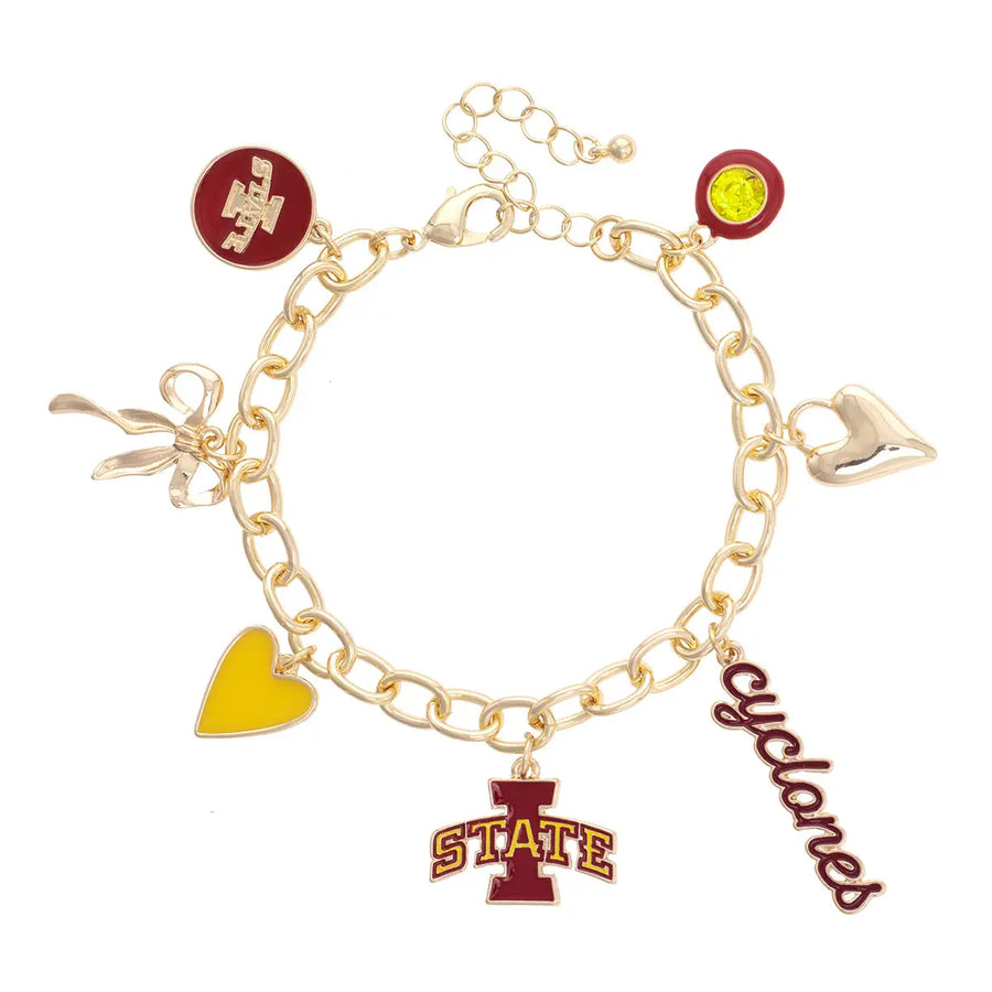 Iowa State Cyclones Charm Bracelet