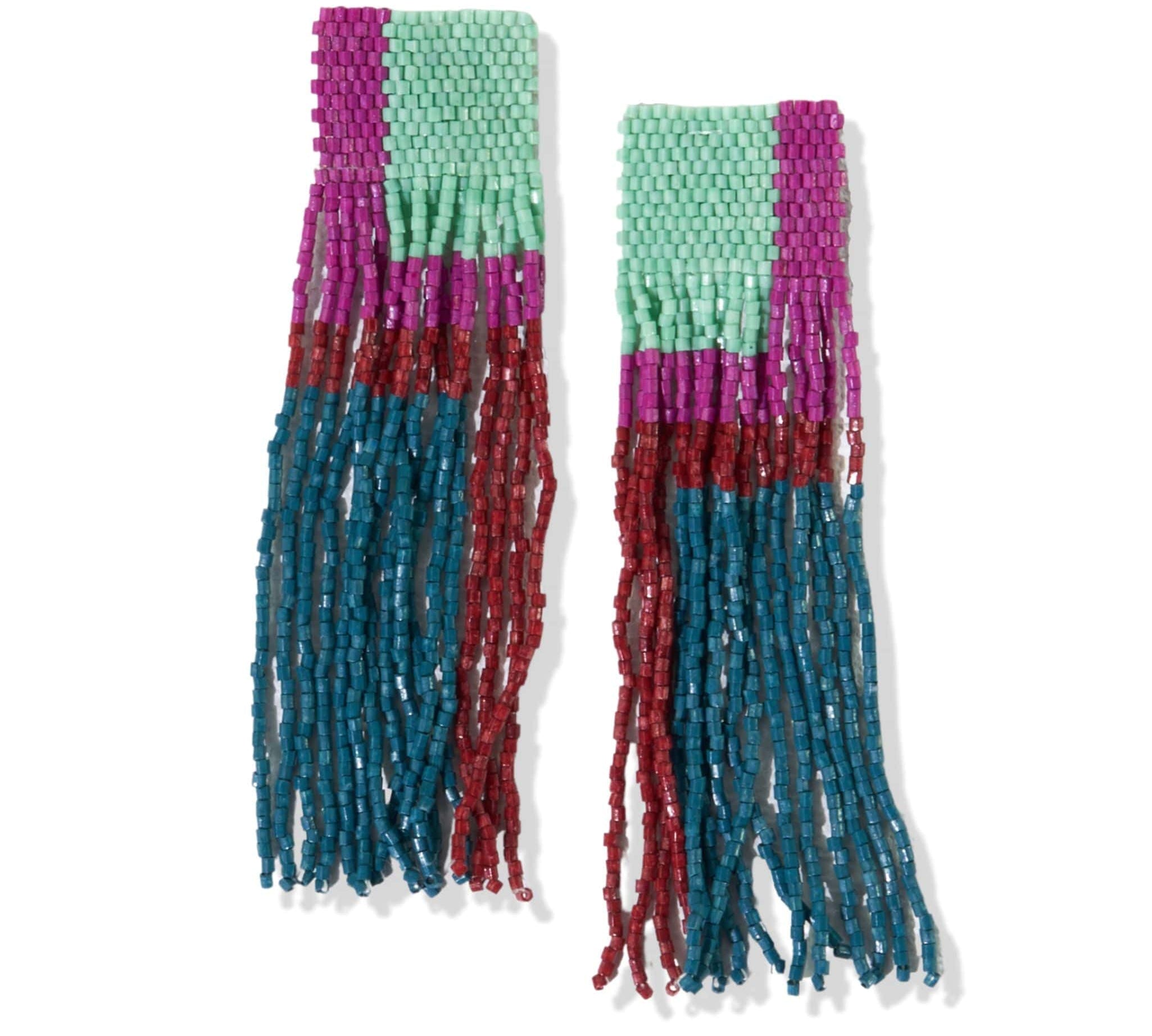 Belle Beaded Fringe Earrings