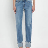 Vervet Mid Rise Cuffed Straight Jeans