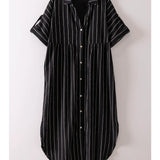 Stripe Linen Button Down Dress