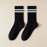 Classic Two Stripe Crew Socks