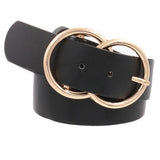 Plus Faux Leather Double Buckle Belt