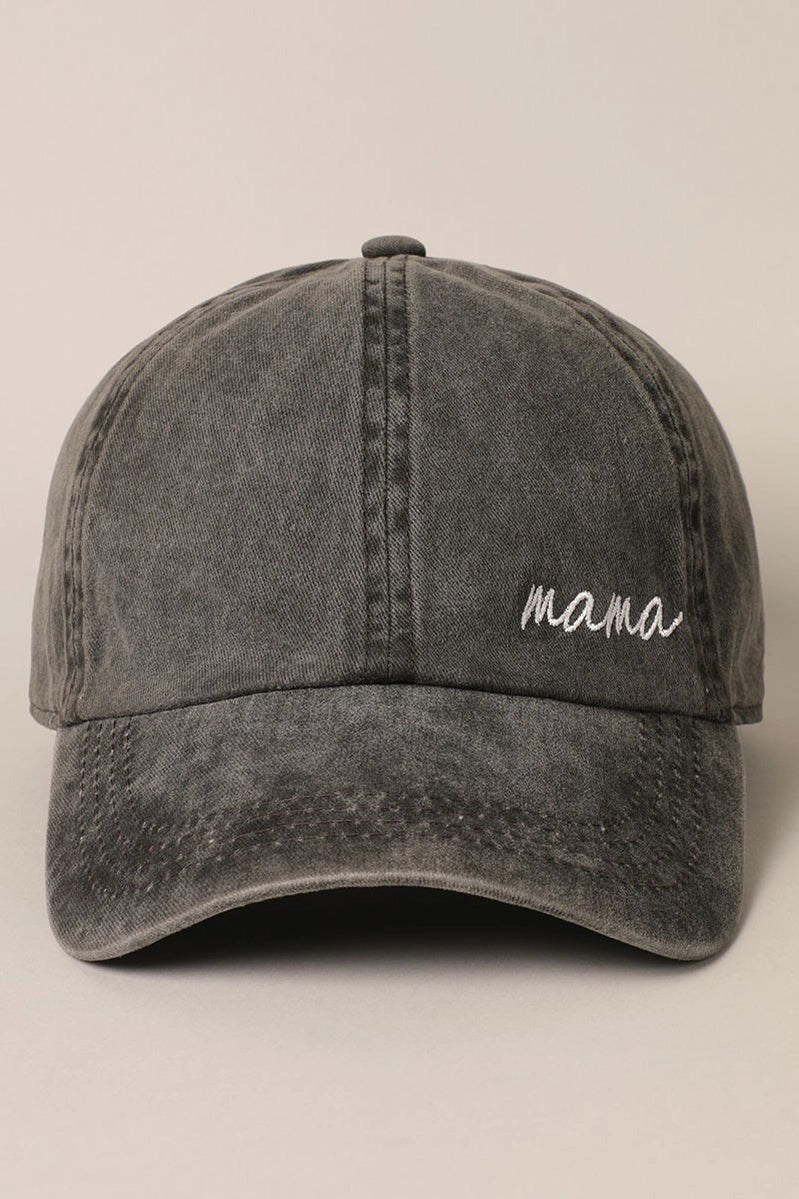 Mama Lettering Embroidered Ball Cap