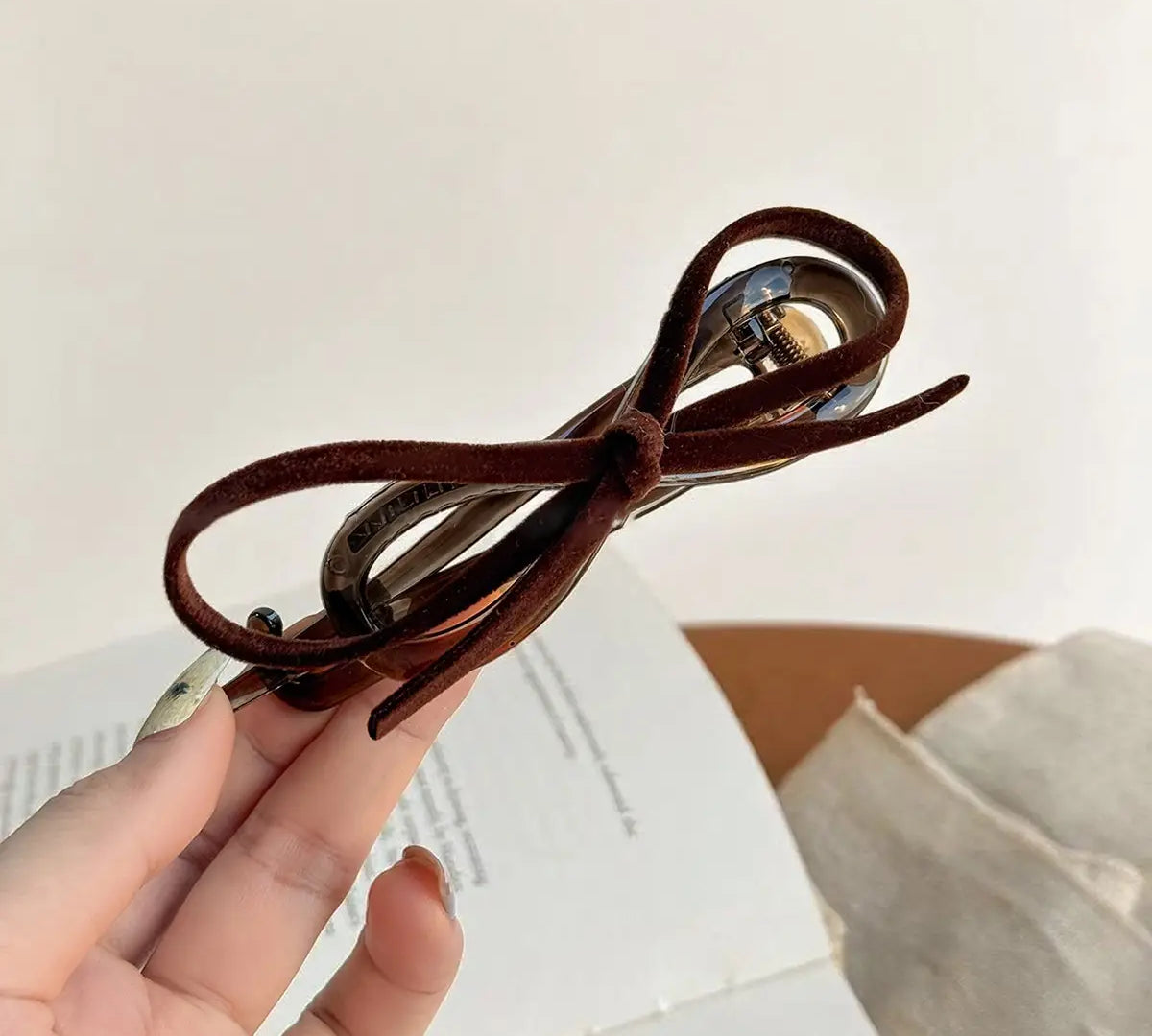 Velvet Bow Hair Clip