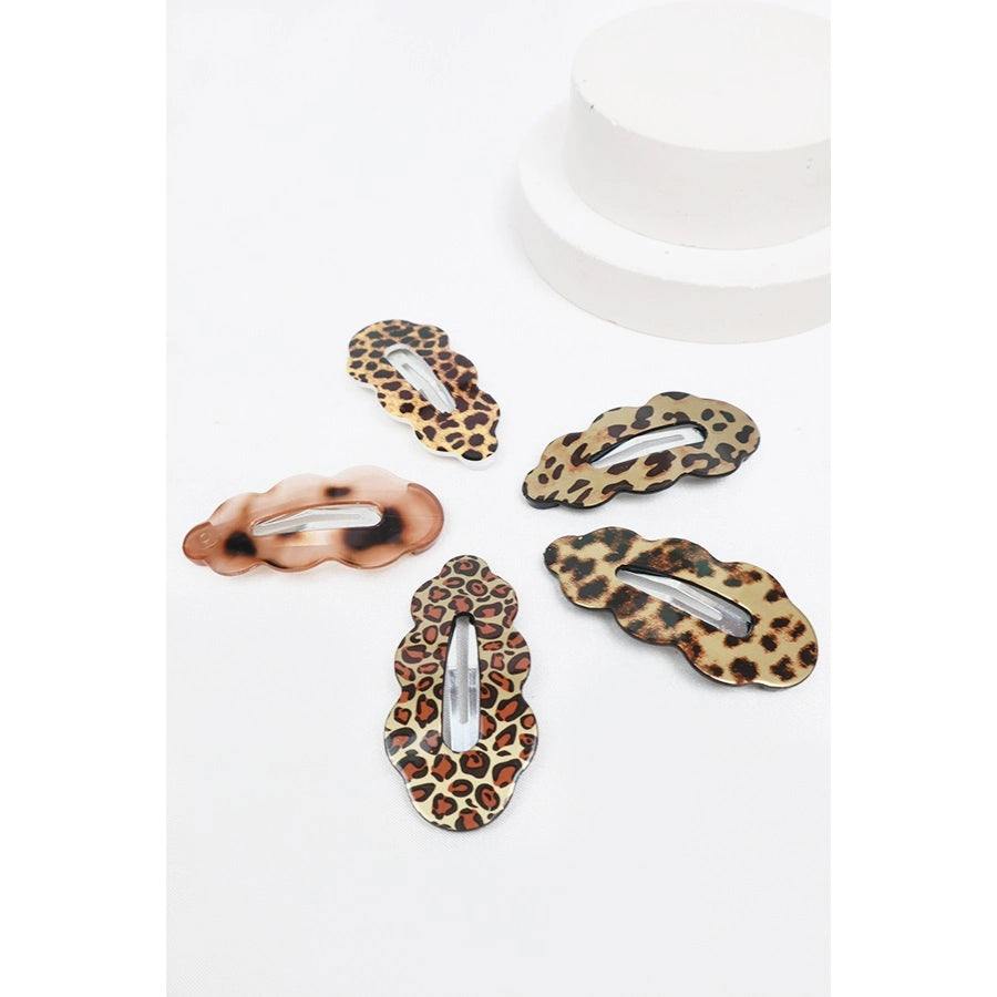 Leopard Print Hair Clips