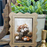 Scalloped Pumpkin Wagon Sign 6x8"