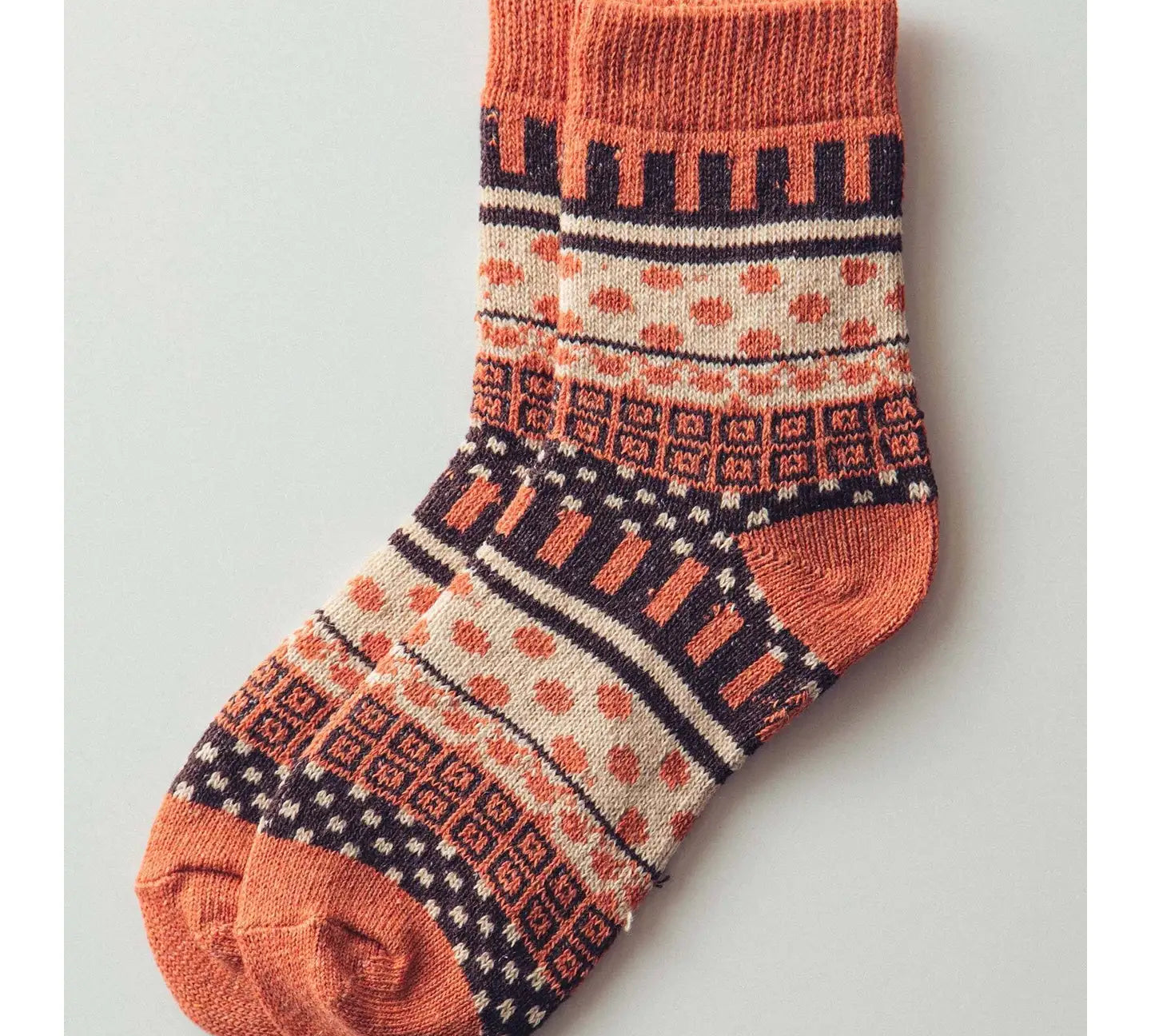 Colorful Isle Knit Socks