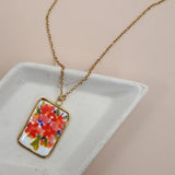 18K Stainless Steel Waterproof Floral Necklace
