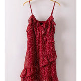 Ruffled Dotted Mini Dress