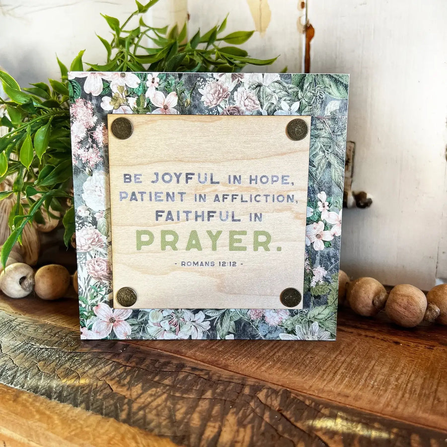 Bible Verse Mini Block Sign 6.5"