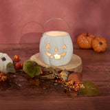 Cream Ceramic Happy Jack O Lantern 4"