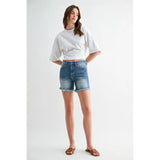 Mica High Rise Shorts w/ Frayed Hem