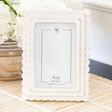 White Wooden Scalloped Picture Frame