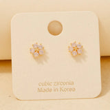 Gold Dipped Mini Flower Stud Earring