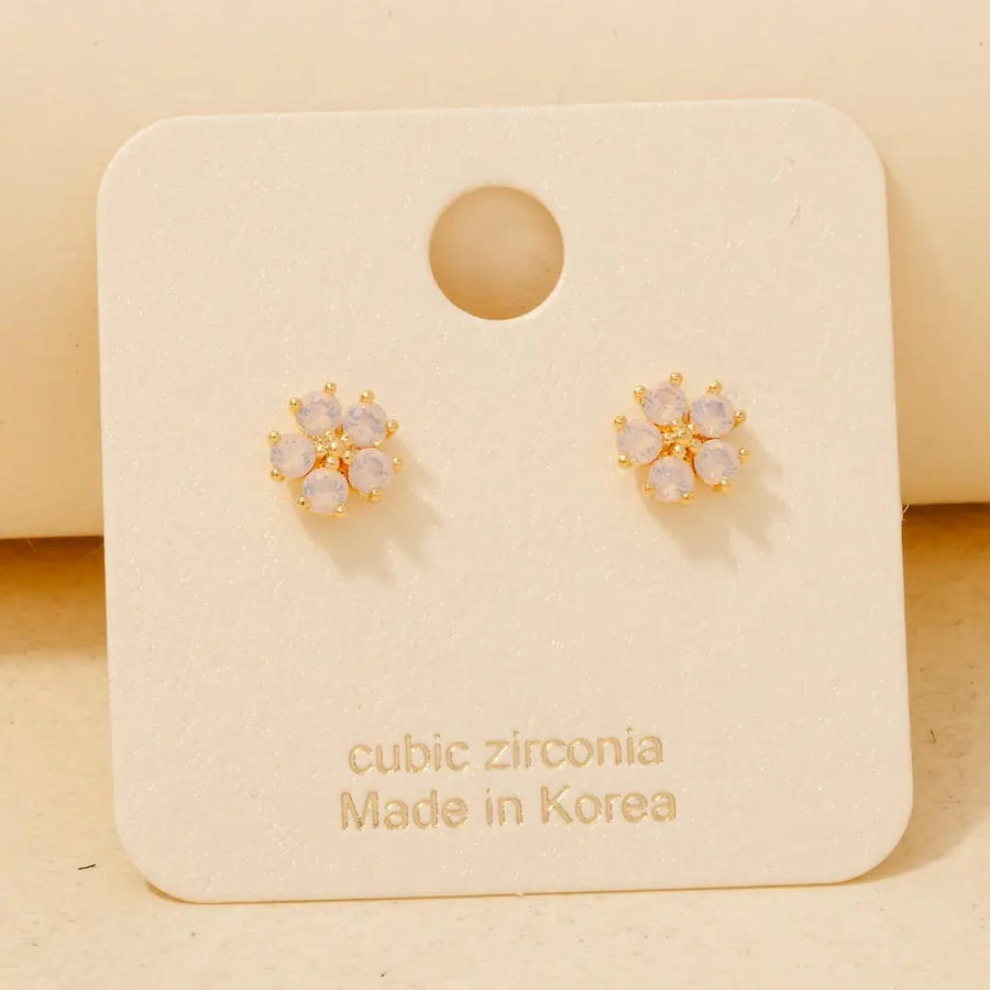 Gold Dipped Mini Flower Stud Earring