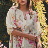 Plus Sheer Floral Printed Top