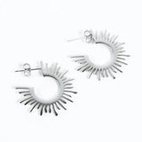 Waterproof Sunburst Hoop Earring